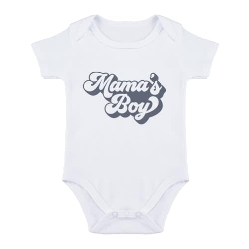 SproutJoy Mommy Boy Baby Bodysuit Funny Baby Boy Clothes Infant Romper