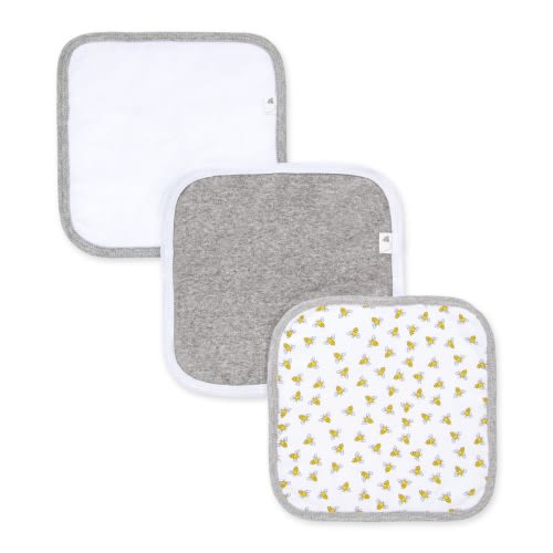 Honey Bee Organic Washcloths 3 Pack