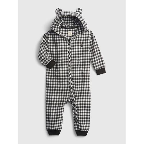Baby 100% Organic Cotton Flannel One-Piece in moonless night, size: 6-12 M