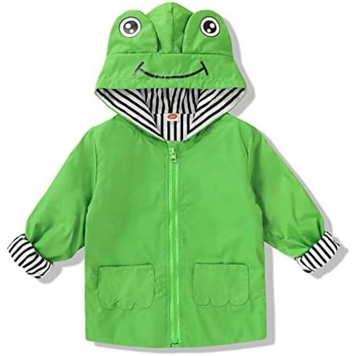 YOUNGER TREE Toddler Baby Boy Girl Duck Raincoat Cute Cartoon Hoodie Zipper Coat Outfit