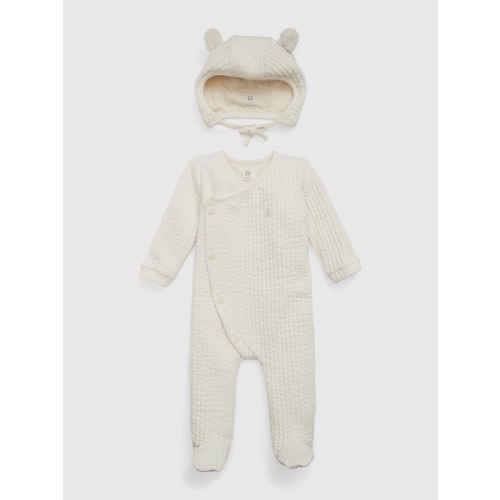 Baby First Favorites Crossover Outfit Set in ivory frost, size: 3-6 M