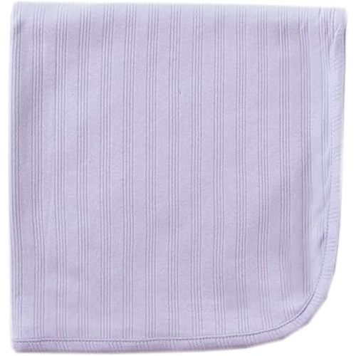 Touched by Nature Unisex Baby Organic Cotton Swaddle, Receiving and Multi-purpose Blanket, Lavender, One Size