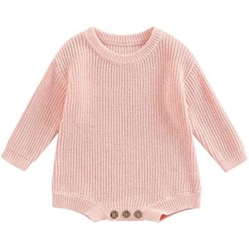 FYBITBO Baby Girl Boy Sweater Knit Oversized Pullover Sweatshirt Romper Onesie Warm Fall Winter Clothes Outfit Newborn