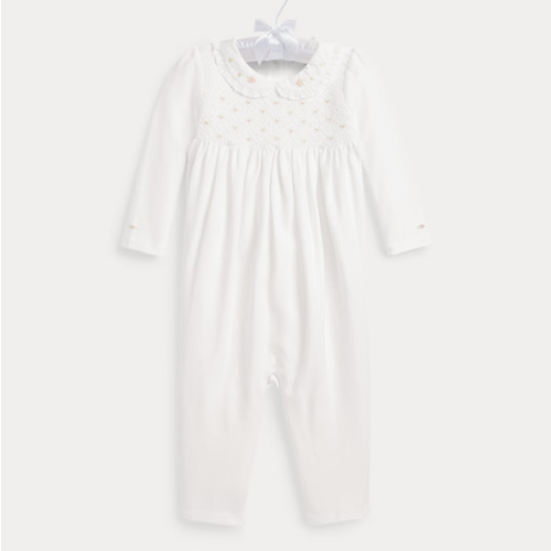 Smocked Organic Cotton Coverall | Ralph Lauren