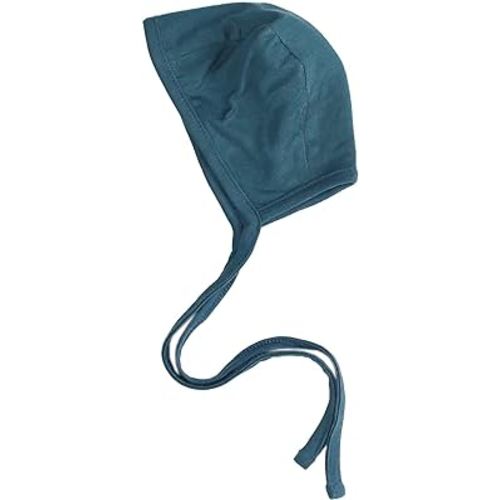 Copper Pearl Baby Bonnets: Ultra-Soft, Comfy to Wear, Tie-On Infant Sun Hat for Protection Against UV Rays, Trendy Coordinating Designs Swaddles, 0-3 Months - Steel
