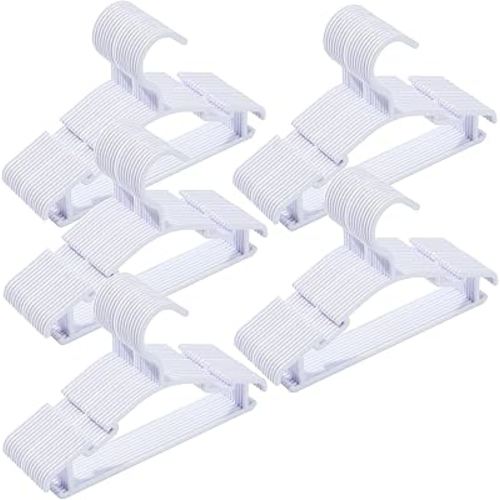 Baby Clothes Hangers,100 Pack White Kids Plastic Hangers for Closet,Toddler,Infant,Child,Newborn's Coat Hangers Ideal for Laundry and Nursery's Everyday Standard Use