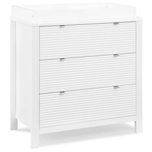 Delta Children Cassie 3 Drawer Dresser with Changing Top - Greenguard Gold Certified - Bianca White