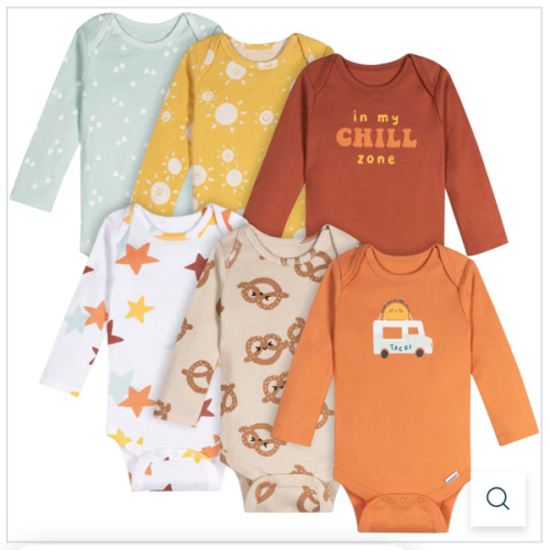 6-Pack Baby Neutral Pretzels Long Sleeve Onesies® Bodysuits – Gerber Childrenswear
