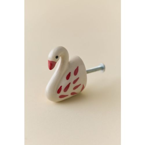 Swan Shaped Ceramic Knob/Wall Hook