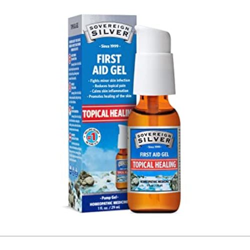 Natural Immunogenics Sovereign Silver First Aid Gel - Homeopathic Medicine, Be Prepared for Life's Little Mishaps, 1 oz. (29 mL)
