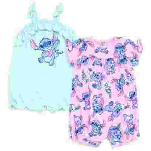 Disney Lilo & Stitch Scrump 2 Pack Sleeveless Rompers Newborn to Infant