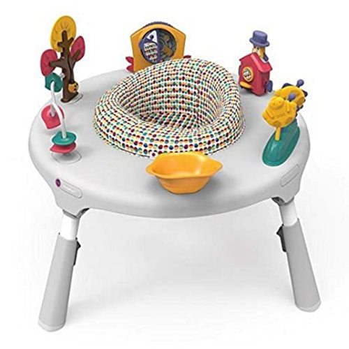 Oribel PortaPlay Baby Activity Center: Development Focused Toys. Foldable, Portable, and Transforms to a Play Table, Unisex (Wonderland Adventure, Gray)