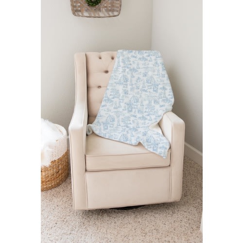 Peter Rabbit Toile Minky-Blanket