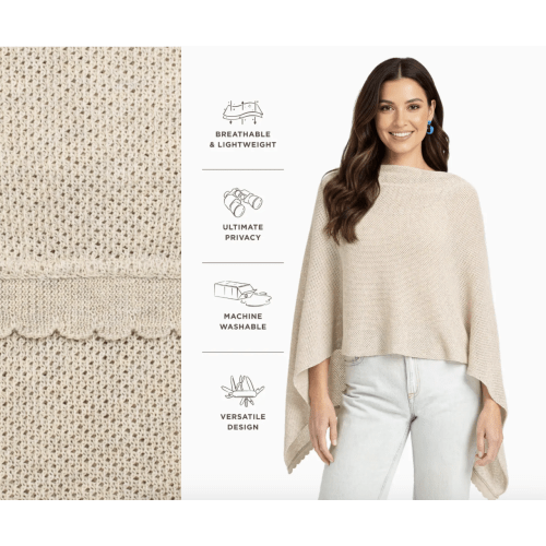 Nursing Cover Limited Edition: Scalloped Cocoon - Natural