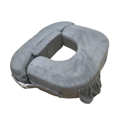 My Brest Friend Twin Nursing Pillow, Enhanced Comfort - Evening Gray | Ergonomic Breastfeeding Pillow for Ultimate Support - Fits Plus Size - Adjustable Nursing Pillow with Handy Side Pocket