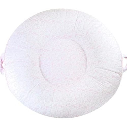Pello Multi-Use Baby Floor Pillow, Play Mat & Lounger – Portable, Plush, Luxe Comfort for Infants & Kids – Soft Raised Sides for Support – 100% Cotton & Brushed Poly – Poppy/Pink