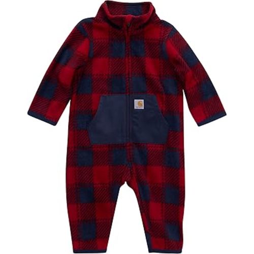 Carhartt Kid's CM5410 Long-Sleeve Printed Zip-Front Coverall - 18 Months - Chili Pepper