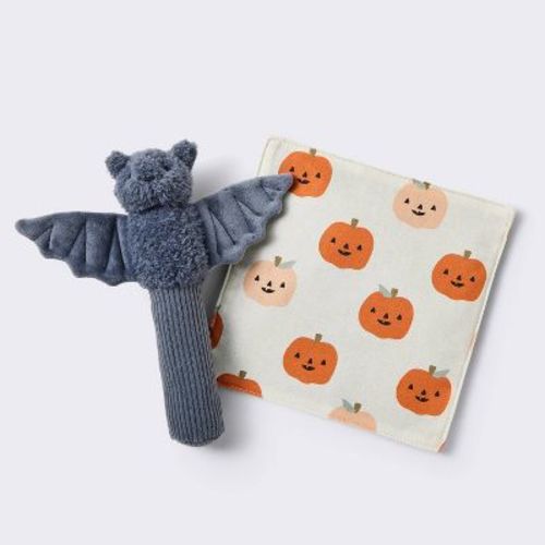 Bat Crinkle Paper + Rattle Baby Toy Set - 2pk - Cloud Island™