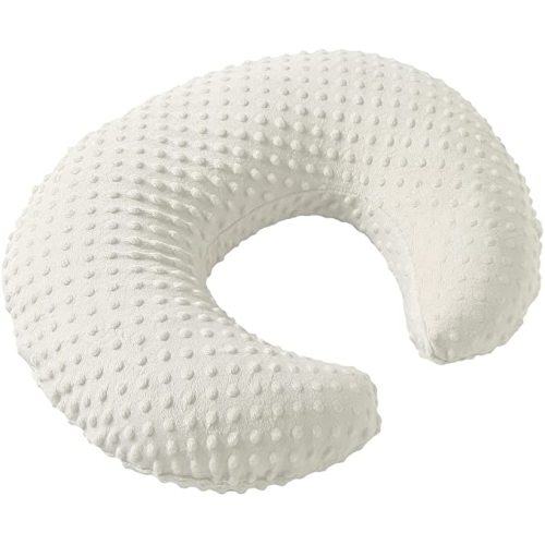 Nursing Pillow and Positioner with Cover for Breastfeeding and Bottle Feeding, Propping Baby, Tummy Time, Baby Sitting Support, Awake-Time Support (Beige, 22" x 17.7" x 5.9")