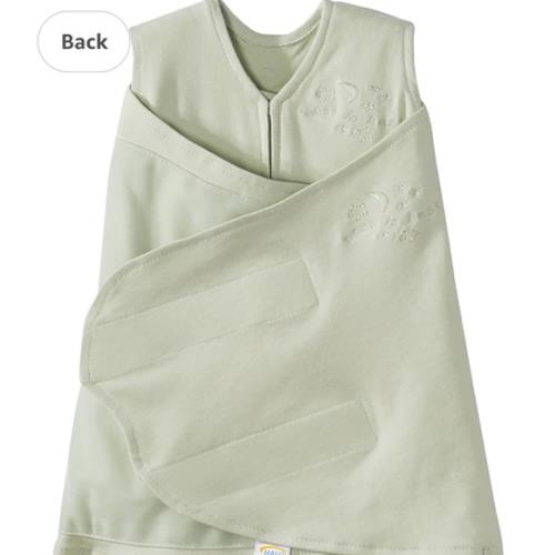 HALO 100% Cotton Sleepsack Swaddle, 3-Way Adjustable Wearable Blanket, TOG 1.5, Sage, Newborn, 0-3 Months