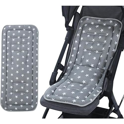 Stroller Seat Liner Breathable Cotton Stroller Cushion Universal Baby Pushchair Seat Liner Pram Insert Pad for Stroller Car Seat Jogger Buggy High Chair