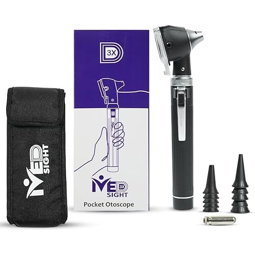 Child Otoscope - Ear Scope Otoscope with Light- Portable Ear Infection, Wax Detector (Black Color)