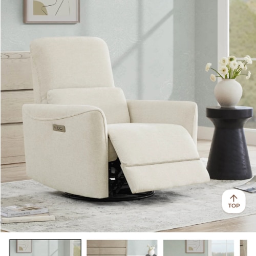 Tracee Power Swivel Nursery Glider Recliner