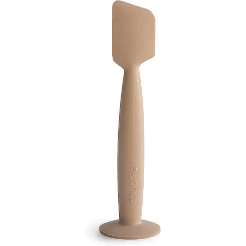 mushie Diaper Cream Applicator Soft Silicone with Suction Base (Natural)