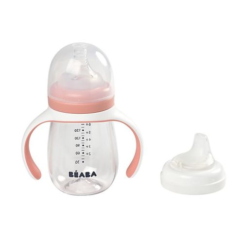 BEABA® 7 oz. 2-in-1 Bottle to Sippy Learning Cup in  - Rose