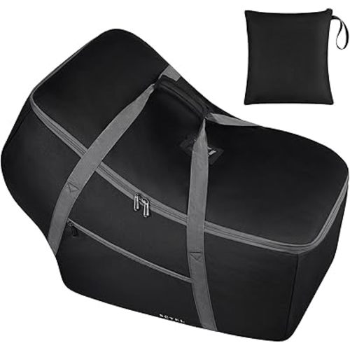 Infant Car Seat Travel Bag Fit Nuna Pipa All Model Car Seat and Base, Fit Doona Baby Stroller, Padded Car Seat Bags for Air Travel, Gate Check Bag with Side Pocket, 5 Protective Feet, Storage Bag