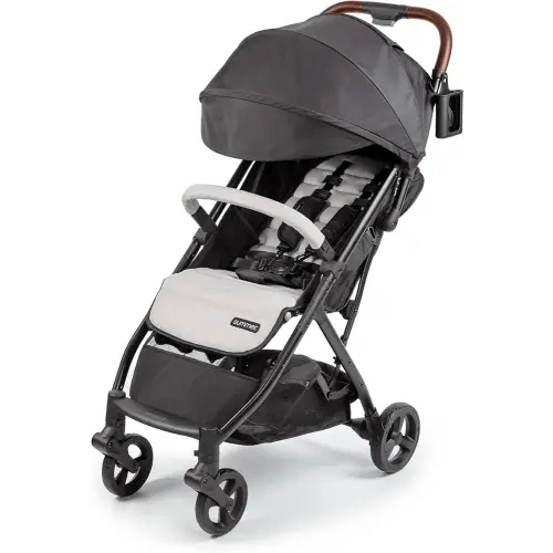 Summer Infant Ingenuity 3Dquickclose CS+ Compact Fold Stroller – Lightweight Stroller with Oversized Canopy, Extra-Large Storage and Compact Fold, Gray