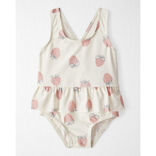 Baby Recycled Strawberry-Print Swimsuit - Little Planet | Carter's