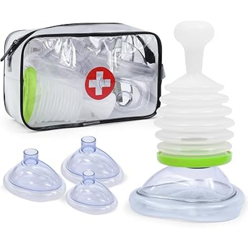 Anti Choking Device/Choking Rescue Device,Choking Device for Kids & Adults, Portable Choking Rescue Device Home&Travel Kit,Choke Rescue Device for Kids & Adults with 3 Masks, Strong Suction Heimlich