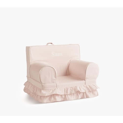 My First Anywhere Chair®, Dusty Blush Ruffle | Pottery Barn Kids