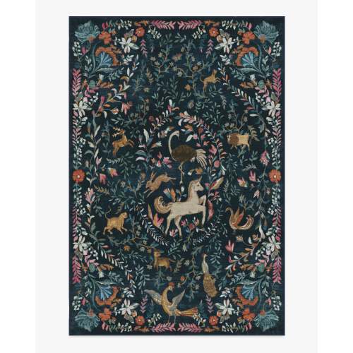 Iris Apfel Dreamweaver Blue Multicolor Rug | Ruggable