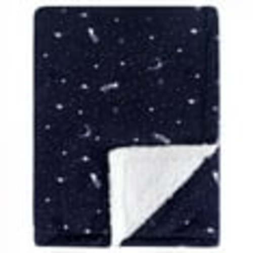 Yoga Sprout Baby Mink and Faux Shearling Plush Blanket, Moon, One Size