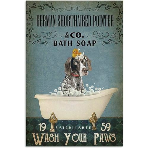 German Shorthaired Pointer Tin Sign Vintage Wall Decor for Cafe Bar Home Beer Decoration 12x8inch