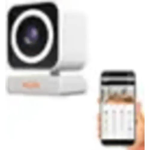 MOBI - Cam MP Smart Baby & Nursery Monitoring Camera, Indoor Security Camera w/ Dual Band WiFi, Night Vision & BLE Connectivity - White