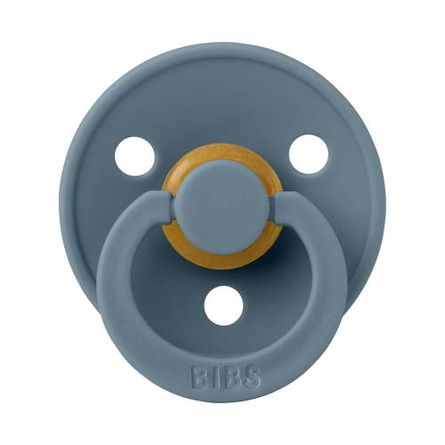 BIBS Colour, Natural Rubber Latex Pacifier Size 2, 6-18 Months, Petrol Blue, Gender-Neutral, 1 Count, Infant