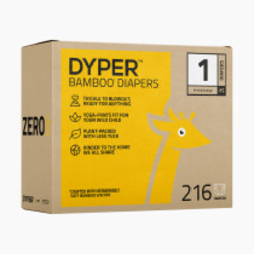 DYPER Bamboo Viscose Baby Diapers - Size 1, 6