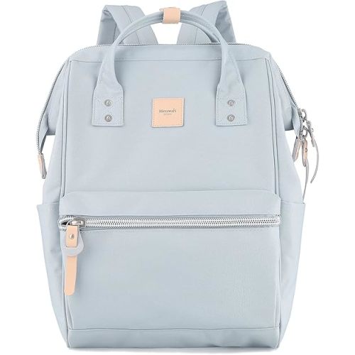 Himawari Laptop Backpack for Women & Men - Travel & Business Backpack With USB Charging Port, Water Resistant, College & Doctor Bag (Light Blue, Regular)