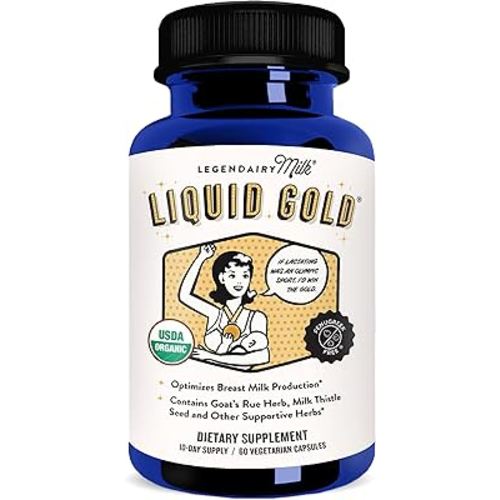 Legendairy Milk Liquid Gold Lactation Support | Lactation Supplement with Organic Goats Rue, Milk Thistle, Shatavari, Fennel, Alfalfa & Anise | Breastfeeding Supplements, 60 Count
