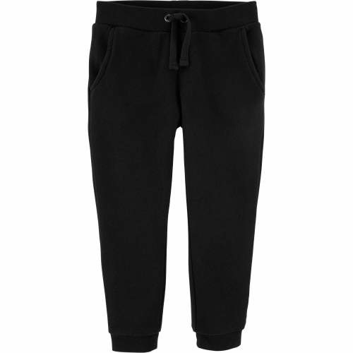 Baby Pull-On French Terry Joggers - Style,Black