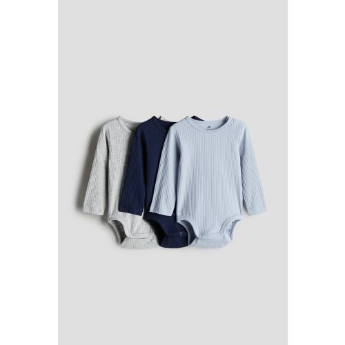 H&M Ribbed Bodysuit, 3pk (6-9m)