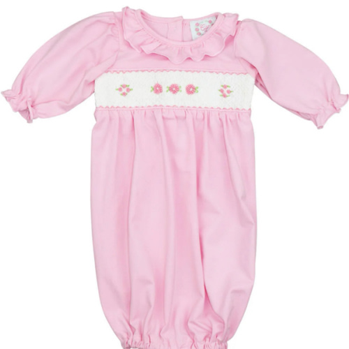Pink Smocked Pima Baby Gown – Cecil & Lou