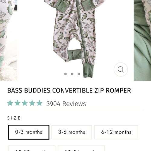 Bass Buddies Convertible Zip Romper