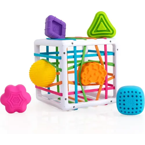Fat Brain Toys InnyBin Shape Learning Toys, Sensory Toys for Babies and Toddlers, Baby Toys Ages 10 Months+