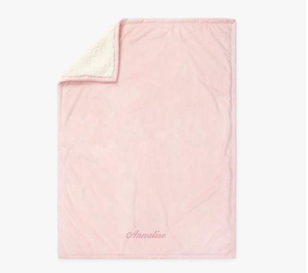 Sherpa-Backed Chamois Baby Blanket