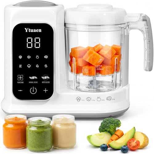 Baby Food Maker with Large Steam Basket Onestep Baby Food Processor Steamer with Steam & Grinding, Auto Cooking Self-Cleaning & Sterili-zing , BPA-Free for Healthy Homemade Baby Food