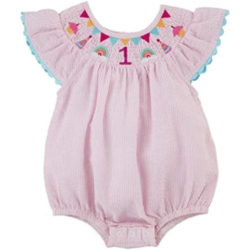 Mud Pie baby-girls Smocked Birthday Bubble